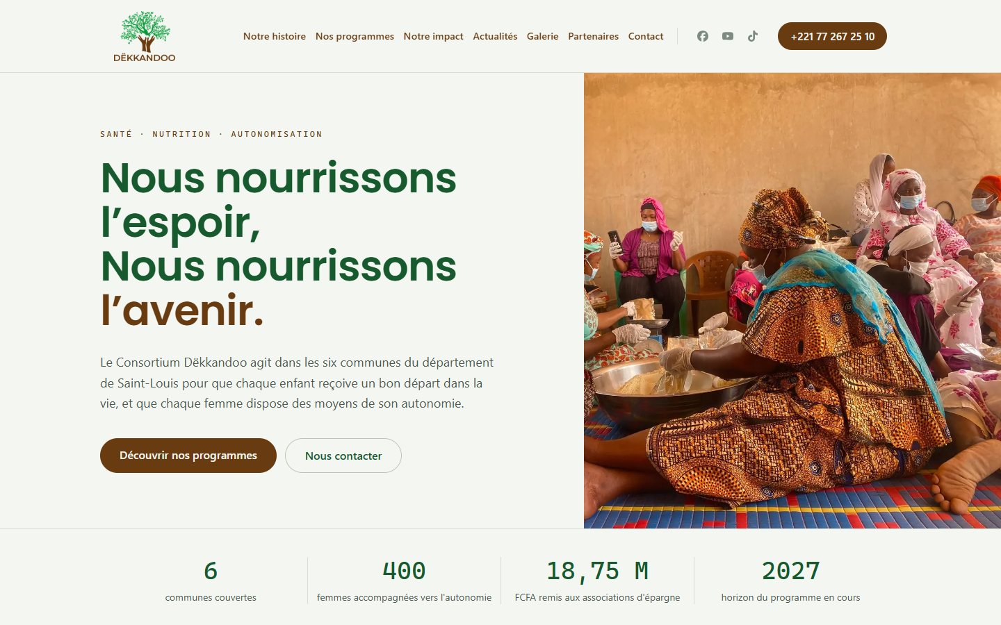 Aperçu du site Consortium Dëkkandoo