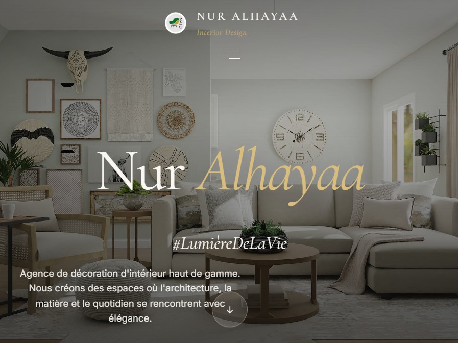 Aperçu du site Nur Alhayaa